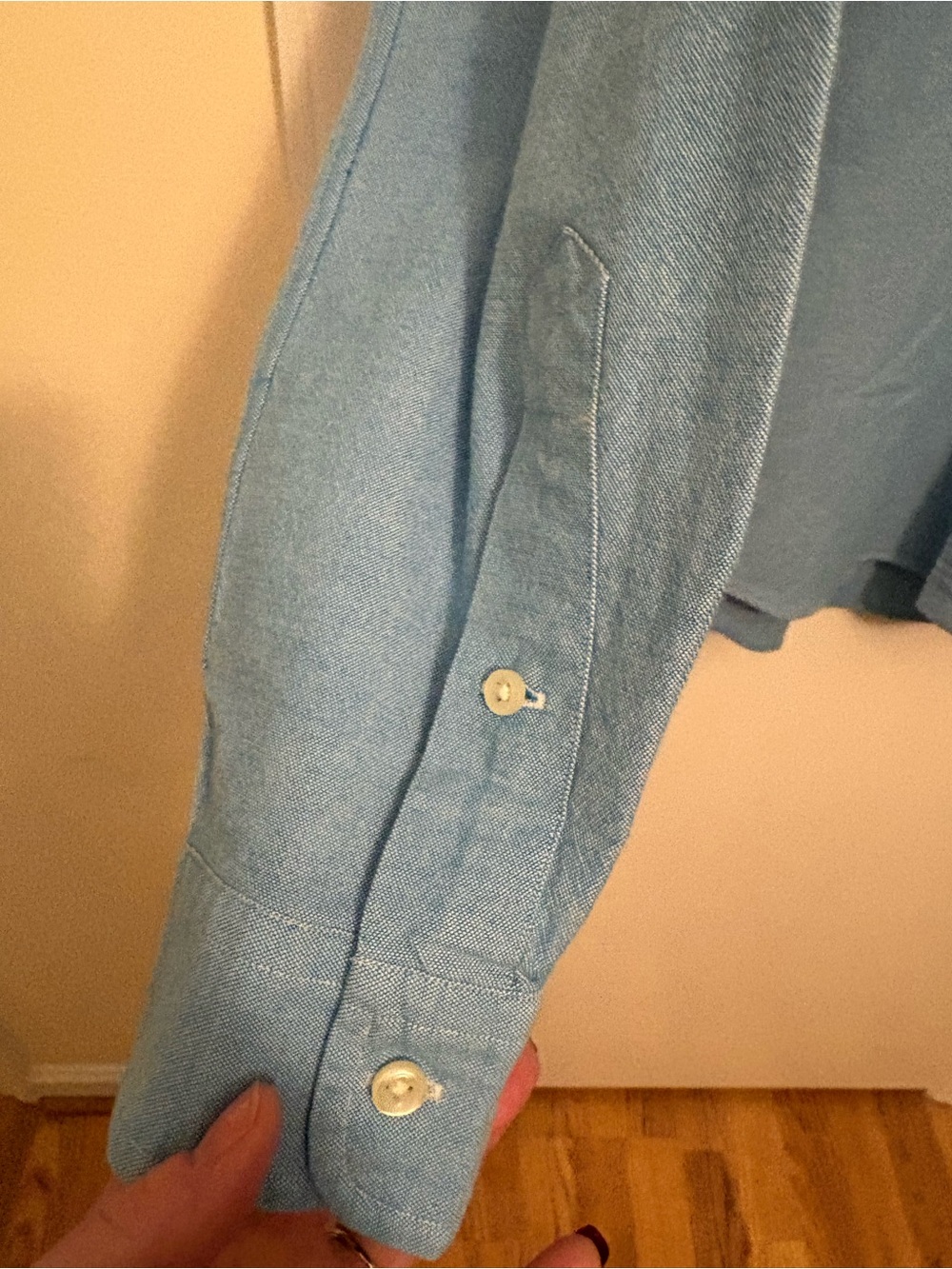 Ralph Lauren Sky Blue Button-Down Oxford Shirt Size Large - Picture 6 of 10